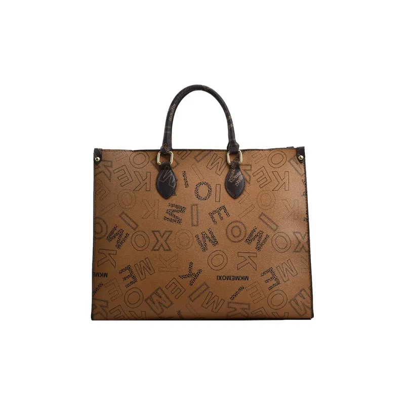 Yalu PU Handbag Unisex White/Coffee/Brown-12