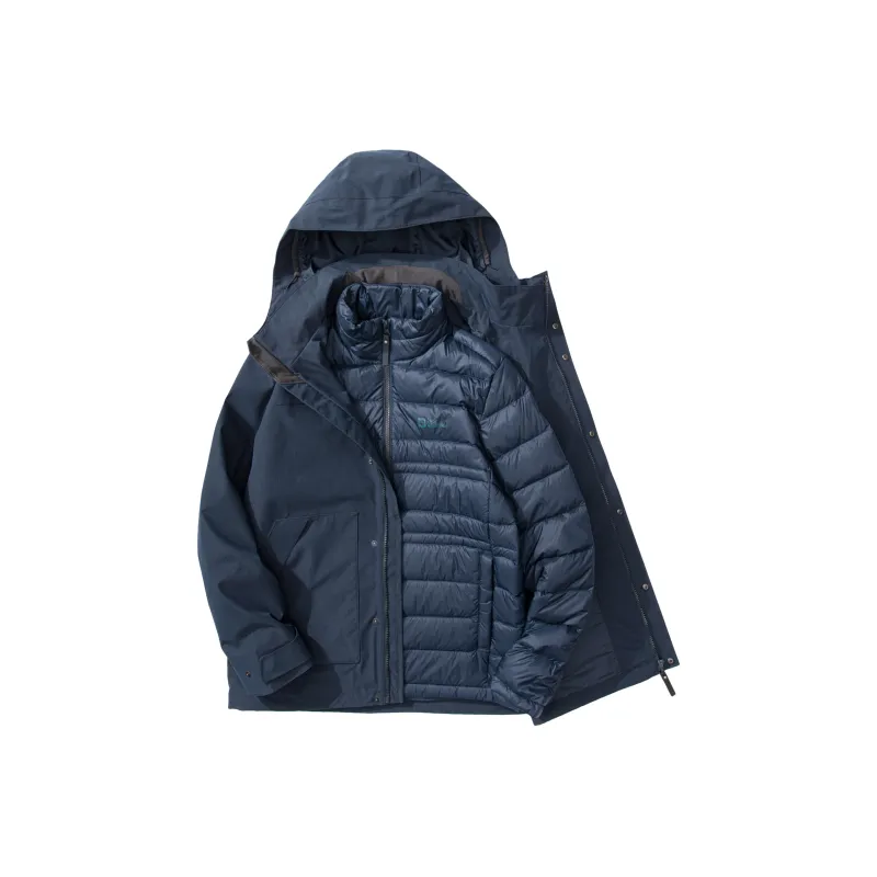Jack Wolfskin Water Resistant Windproof Warm Water Repellent Windbreaker Jacket Men's Dark Gray-10