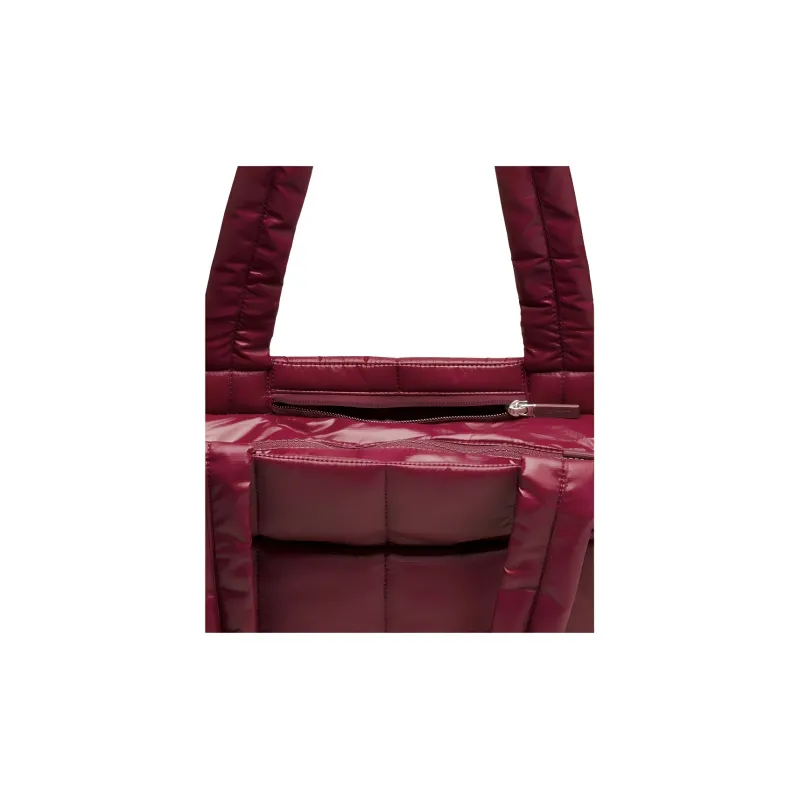 Lululemon Quilted Nylon Tote Bag Shopping Bag Handbag Regular Women's Deep Red-3