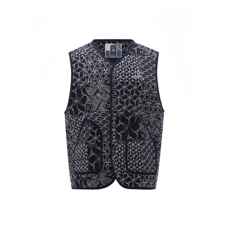 LI-NING 1990 Blue Series Vest Men's Deep Iris Blue-0