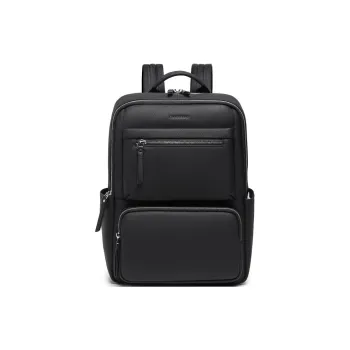CROSSGEAR Cow Leather Backpack Regular Men's Black/Blue