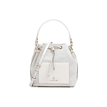 MICHAEL KORS Cotton With Polyester Bucket Bags Shoulder Bag Crossbody Bag Handbag Women's Ivory White