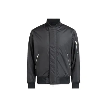 ARMANI EXCHANGE FW21 Letter Solid Color Stand Collar Loose Fit Puffer Jacket Men's Black