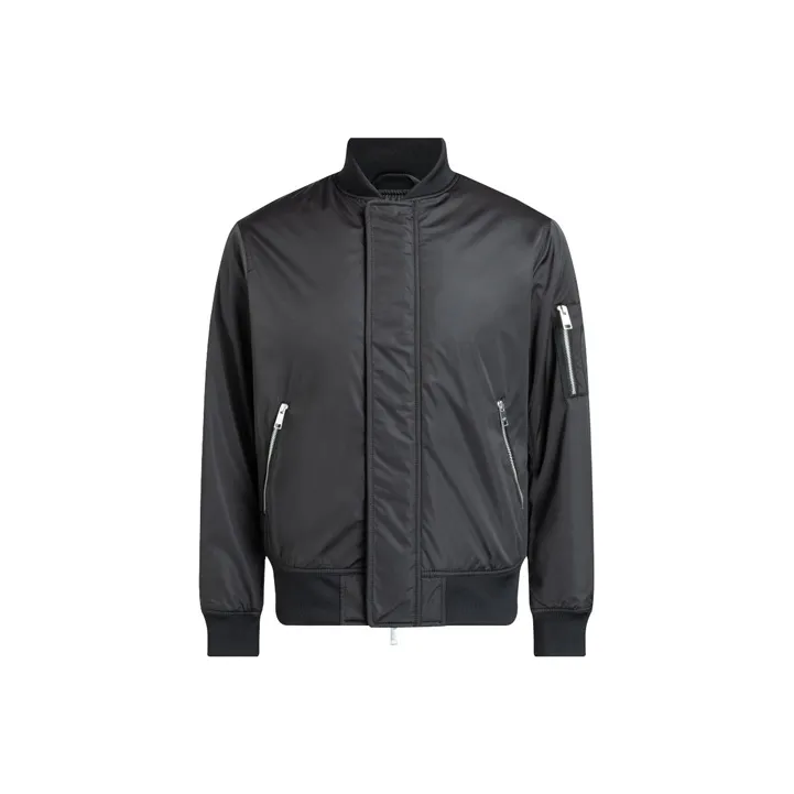 ARMANI EXCHANGE FW21 Letter Solid Color Stand Collar Loose Fit Puffer Jacket Men's Black-0