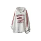 White Gray & Red Stripes