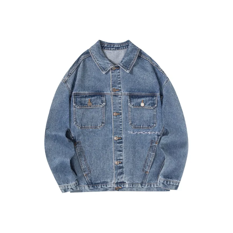 Suamoment American Casual Loose Fit Jacket Top Unisex-0