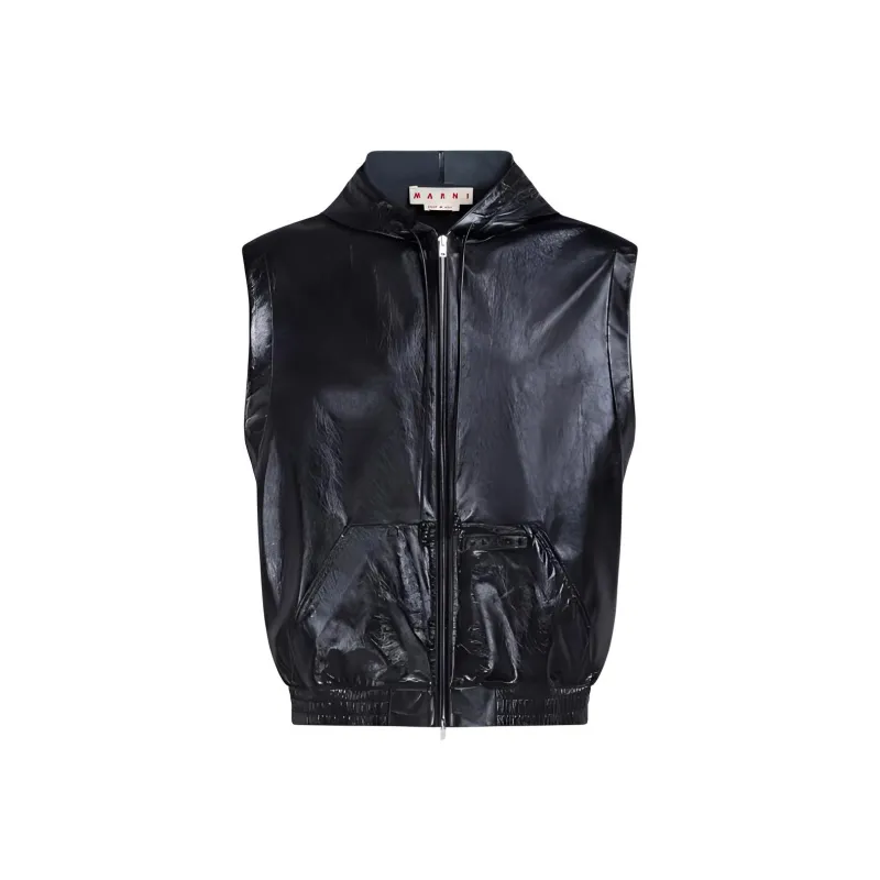 MARNI Sleeveless Leather Jacket-0
