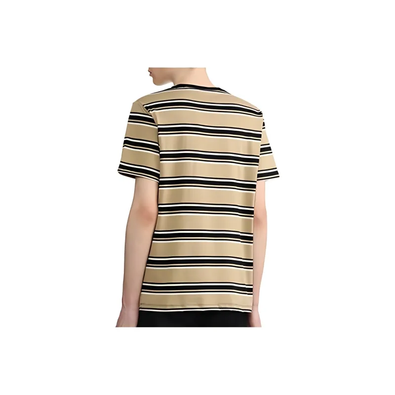 FRED PERRY Logo embroidered Striped Cotton T shirt-5