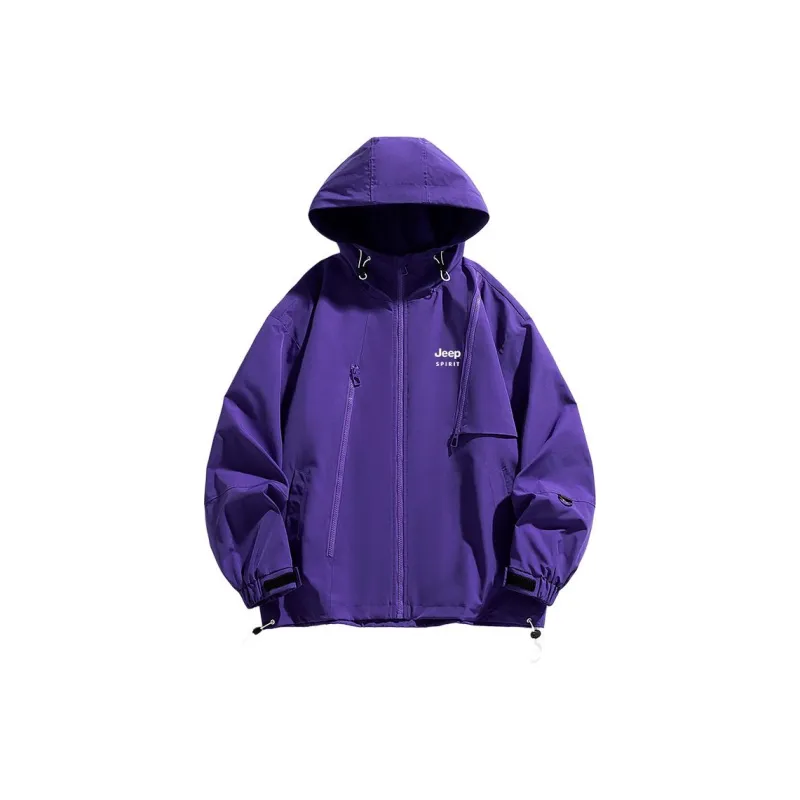JEEP SPIRIT Waterproof And Windproof Windbreaker Jacket Unisex-4