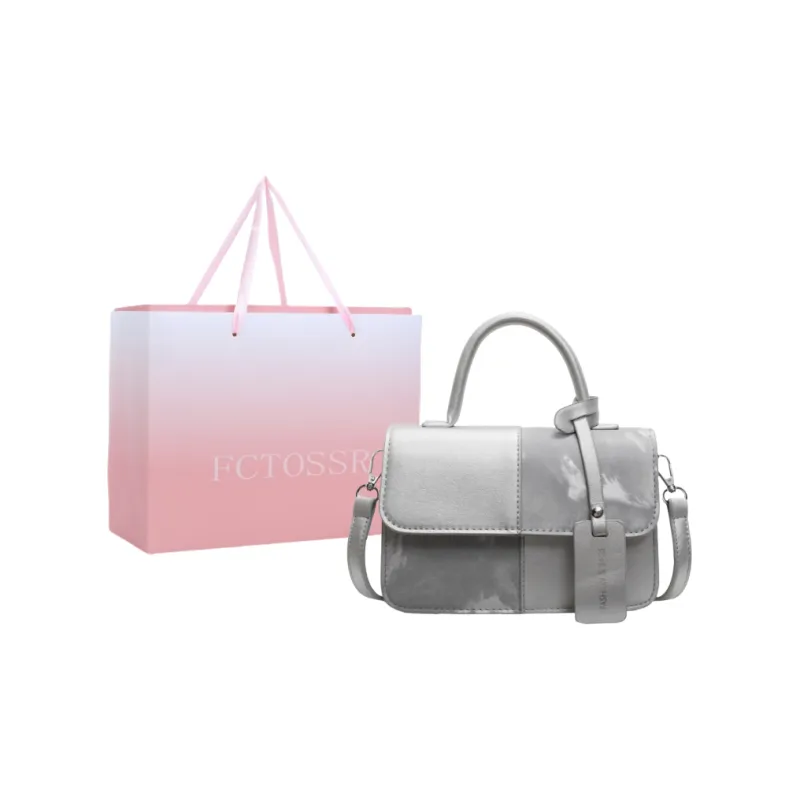 FCTOSSR PU Handbag Women's White/Silver/Black-6