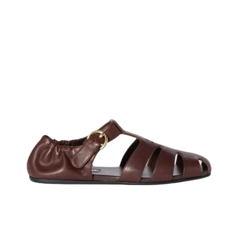 MIU MIU Roman Sandals Women's Umber-1