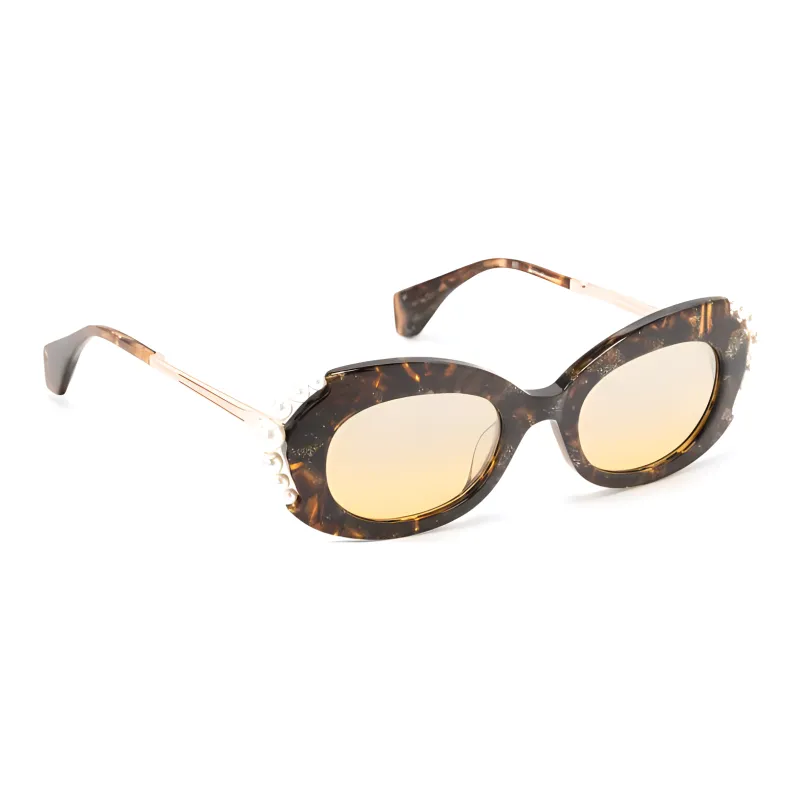 Vivienne Westwood Vivienne Pearl Oval frame Sunglasses-2