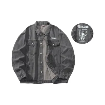 Tre Club Denim Jacket Unisex Washed Yellow Mud