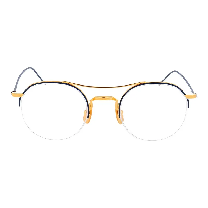 THOM BROWNE Eyeglass Frames Unisex Blue Gold Color-0