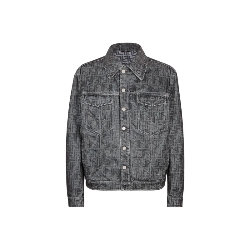FENDI Ff Jacquard Jeans Jacket-0