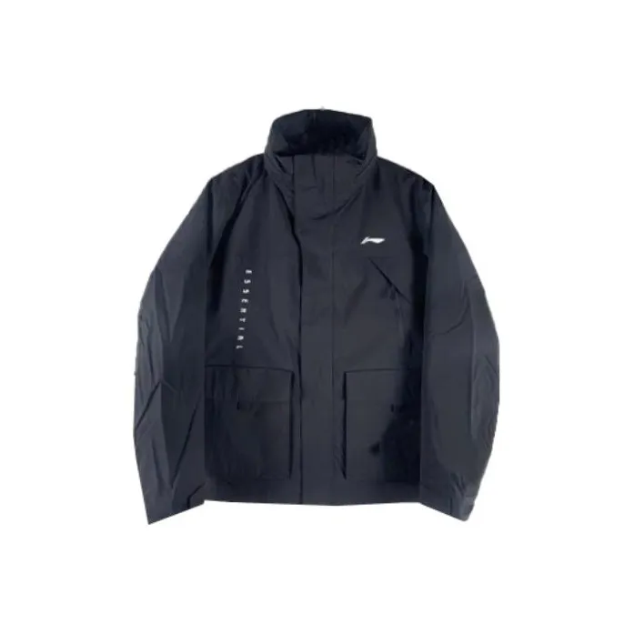 LiNing Waterproof Windbreaker Jacket Men's Black-0