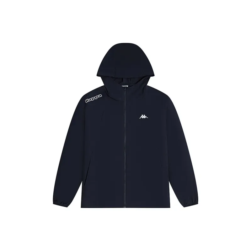 Kappa Windproof UV Protection Breathable Windbreaker Jacket Men's Black-0