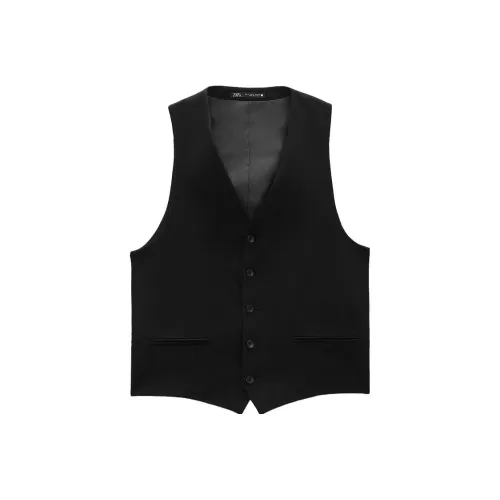 ZARA Vests Men Black