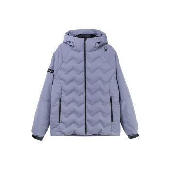 SPYDER Solid Color Hooded Down Jacket Men's