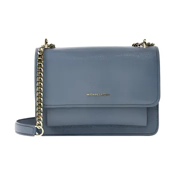 MICHAEL KORS Litchi Grain Leather Crossbody Bag, Shoulder Bag Small Size Women's Light Blue
