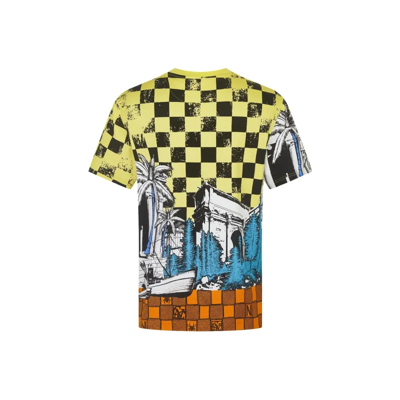 C'N'C Trend Series T Shirt Men's Yellow Pattern-1