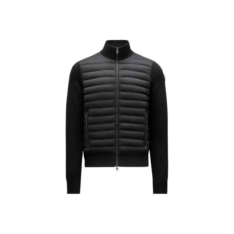 Moncler Logo Patch Knit Padded Cardigan-0