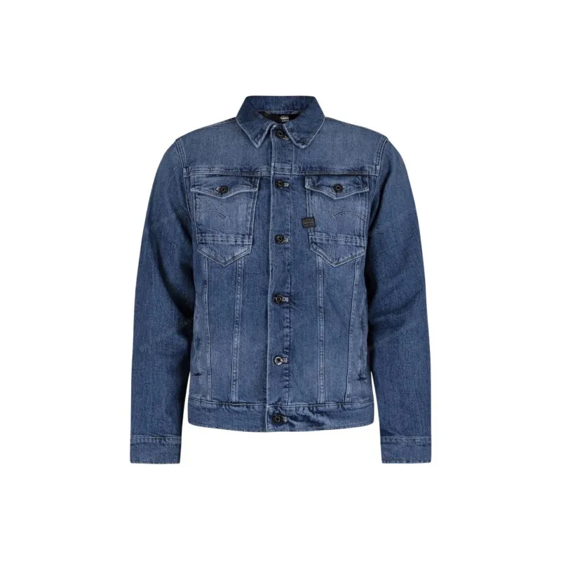 G STAR RAW Denim Jacket Unisex Pale Carbon Gray-4