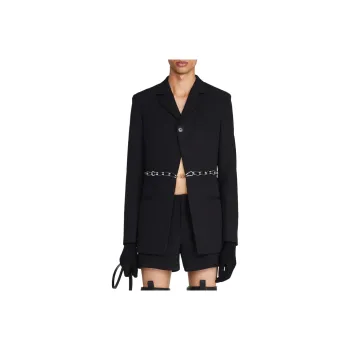 DION LEE SS24 CHAIN LINK BLAZER Business Suit Unisex Black