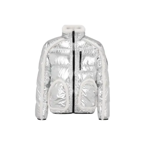 Moose Knuckles Down Jacket Men's Metallic Silver/Ivory White