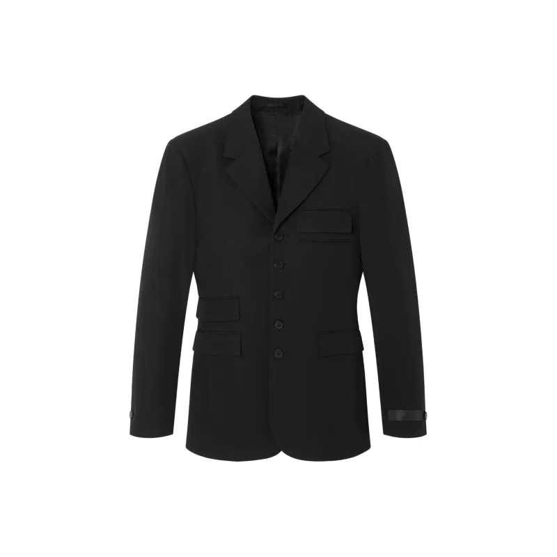 VERSACE Logo appliqué Wool Blazer-0
