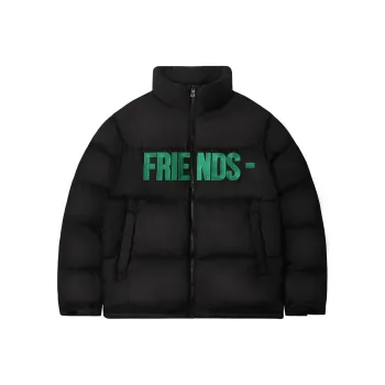 VLONE Down Jacket Unisex Black Green