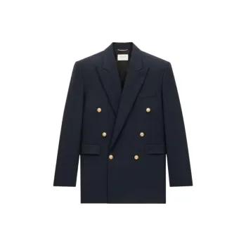 SAINT LAURENT Jackets & Coats Men's Marine Blue