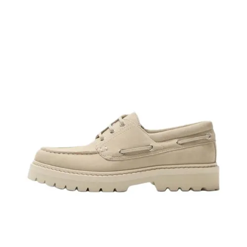 ZARA Boat Shoes Men's Light Beige Yellow