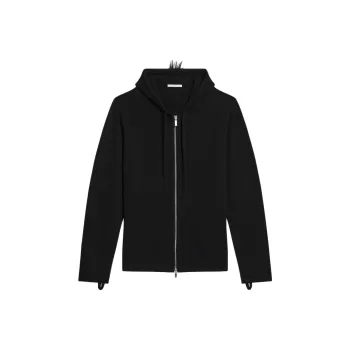 Helmut Lang Cashmere Mohawk Zip Hoodie