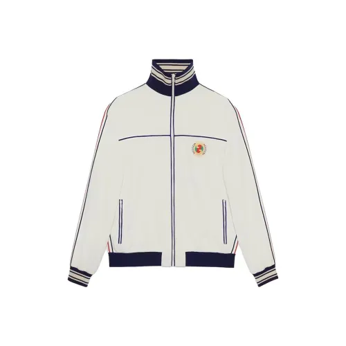 GUCCI Striped trim Zip up Track Jacket