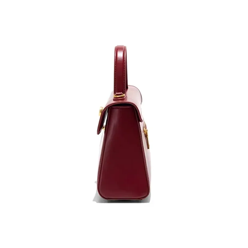 CLEVER& KETCH PU Shoulder Bag, Handbag Regular Women's Burgundy-2