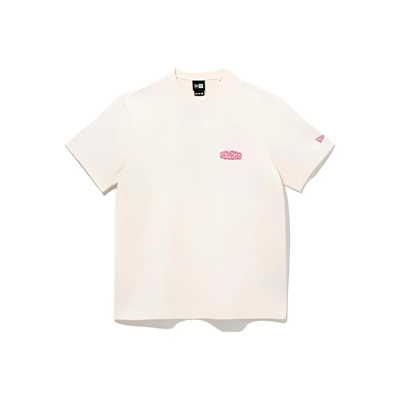 New Era T Shirts Unisex Ecru-1
