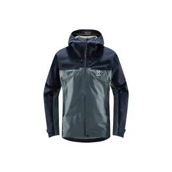 HAGLÖFS Waterproof And Windproof Windbreaker Jacket Men's Steel Blue/Taun Blue