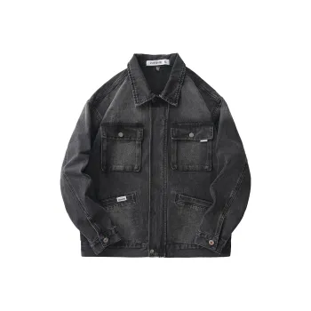 JASONWOOD Cowboy On The Run Denim Jacket Men's Modern Black