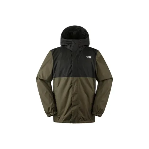THE NORTH FACE City Outdoor Collection Hiking Waterproof And Windproof Windbreaker Jacket Men's Black Green Multicolor