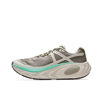Anta Cushioning, Wear Resistant Low Top Casual Running Shoes Men's Gray Green