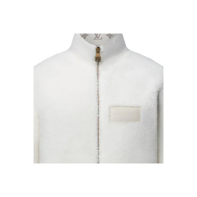 LOUIS VUITTON Velvet feel Coat Men's White-3