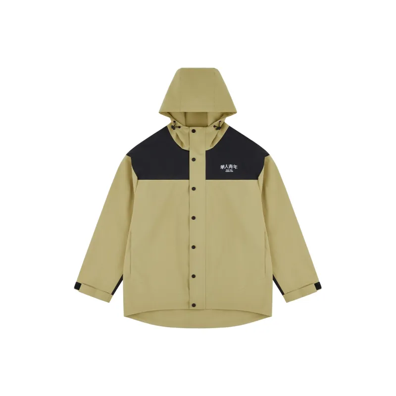 OCCUPY Basic Logo Series Waterproof Jacket Unisex Khaki-0