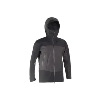 DECATHLON Waterproof And Breathable Wear Resistant Windbreaker Jacket Men's Carbon Gray/Black