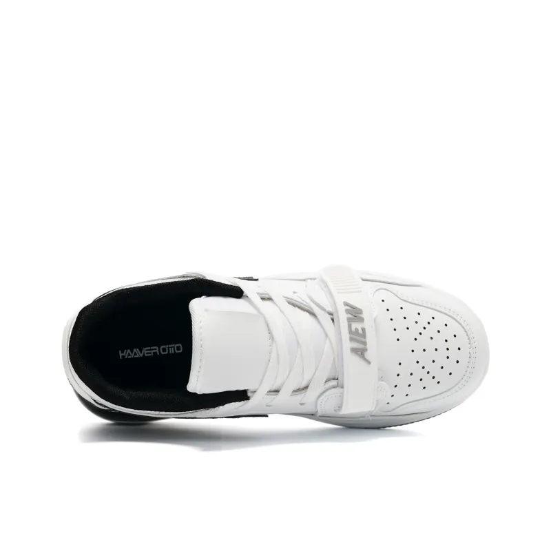 KAAVER OTTO Abrasion Resistant Breathable Balance Low Top Casual Shoes Unisex White Black-6
