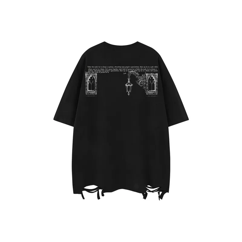 BEAR UNION Drop Shoulder Sleeve T Shirt Unisex Black-1