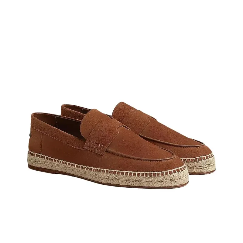 HERMES Trip Espadrilles Men's Brown-2