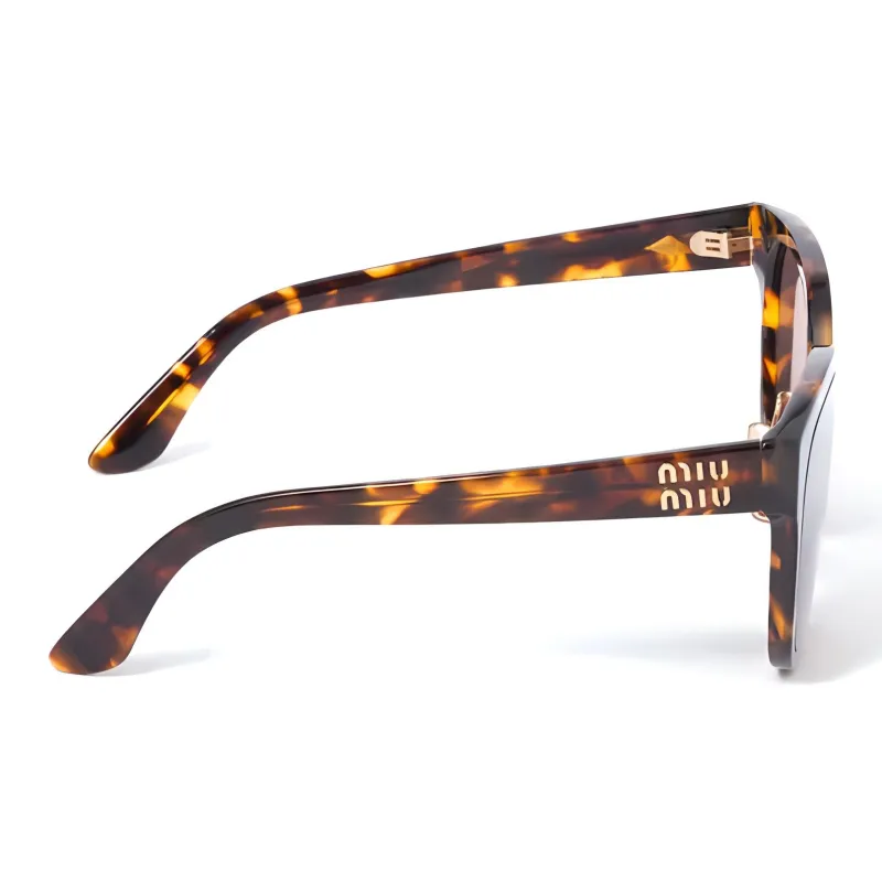 MIU MIU Acetate Butterfly Sunglasses Women's Tortoiseshell-2