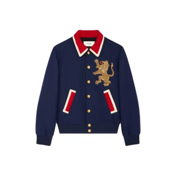 CELINE Lion Teddy Jacket In Wool Flannel