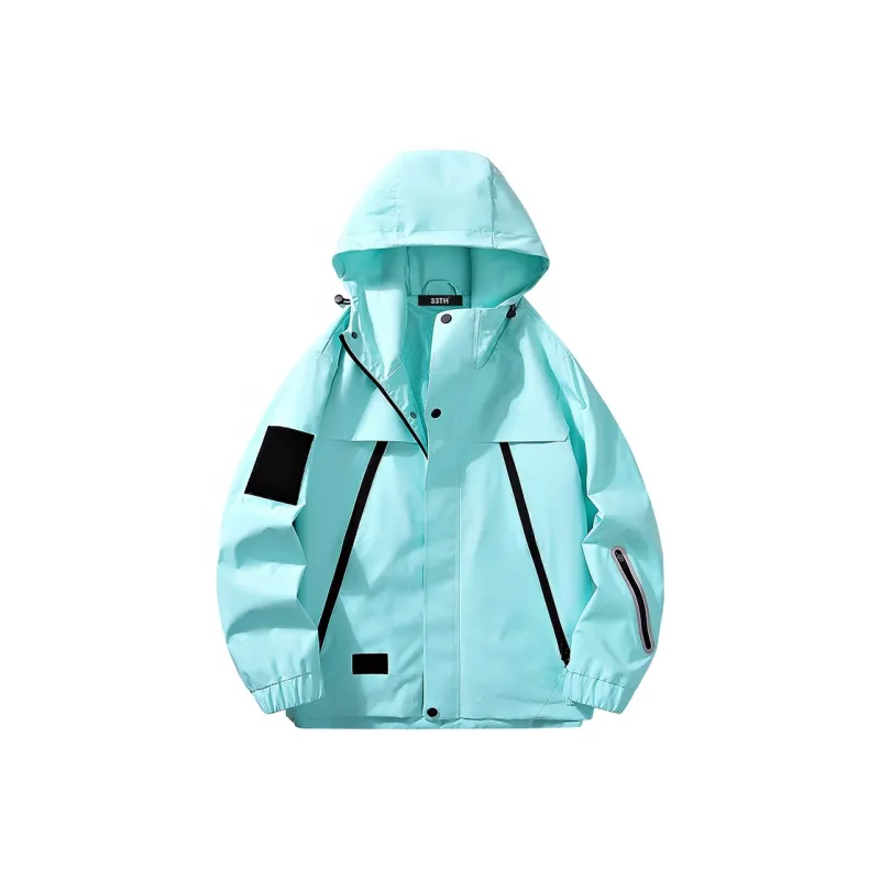 33TH Jackets Coats Unisex Rainy Blue-12